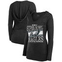 【公式グッズ】NFL イーグルス 第59回スーパーボウル Vネック 長袖 Tシャツ Majestic/マジェスティック レディース ヘザーチャコール (25 W...