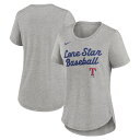 【公式グッズ】MLB レンジャーズ Tシャツ Nike/ナイキ レディース ヘザーグレイ (Women's Nike MLB Script Triblend T...