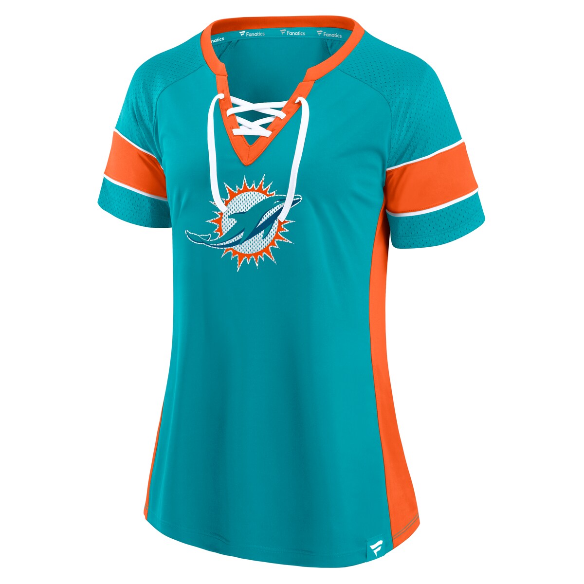 【公式グッズ】NFL ドルフィンズ Tシャツ Fanatics/ファナティクス レディース アクア (EX 25 NFL HSN Team Athena)