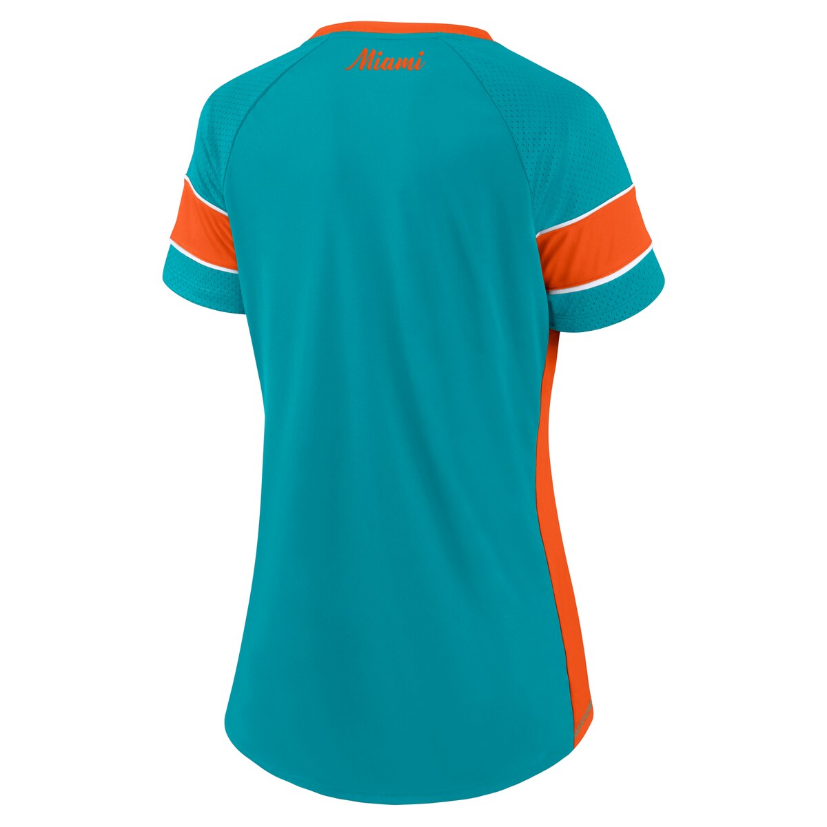 【公式グッズ】NFL ドルフィンズ Tシャツ Fanatics/ファナティクス レディース アクア (EX 25 NFL HSN Team Athena)