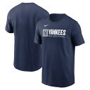 エントリーでポイント 5倍【公式グッズ】MLB ヤンキース Tシャツ Nike ナイキ メンズ ネイビー (Men's Nike MLB Team Block Cotton Tee)(4)
