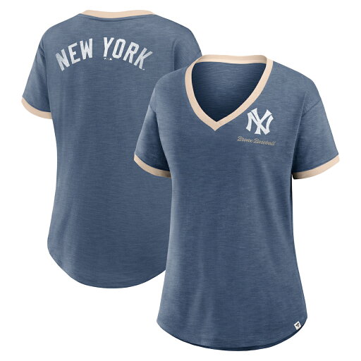 エントリーでポイント 5倍【公式グッズ】MLB ヤンキース Vネック Tシャツ Fanatics(ファナティクス) レディース ネイビー (FANATICS RELAXED FIT, LOW HIP, STADIUM SLUB SS TEE) エントリーでポイント 5倍【公式グッズ】MLB ヤンキース Vネック Tシャツ Fanatics(ファナティクス) レディース ネイビー (FANATICS RELAXED FIT, LOW HIP, STADIUM SLUB SS TEE)
