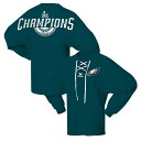 【公式グッズ】NFL イーグルス 第59回スーパーボウル 優勝記念 長袖 Tシャツ Fanatics(ファナティクス) レディース グリーン (25 Women...
