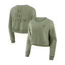 【公式グッズ】MLB アストロズ トレーナー Fanatics(ファナティクス) レディース オリーブ (Studio Women's Fleece Crew)