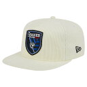 【公式グッズ】MLS アースクエイクス スナップバック キャップ New Era/ニューエラ メンズ クリーム (NWE Men's 2025 Kickoff Golfer)