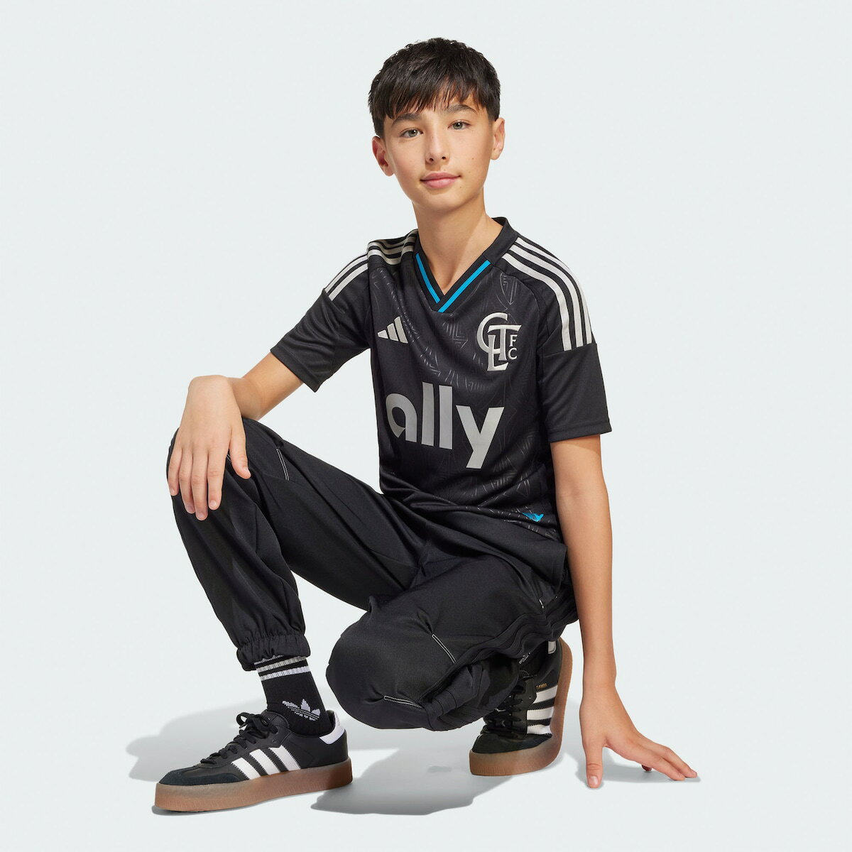 【公式グッズ】MLS シャーロットFC レプリカ ユニフォーム Adidas/アディダス ユース・ジュニアサイズ ブラック (ADI 2025 Youth Replica Jersey)