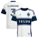 【公式グッズ】MLS ホワイトキャップスFC サミュエル・アデクグベ レプリカ ユニフォーム Adidas(アディダス) ユース ホワイト (2025 Youth MLS Replica Player Jersey)