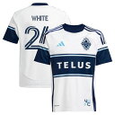 【公式グッズ】MLS ホワイトキャップスFC ブライアン・ホワイト レプリカ ユニフォーム Adidas(アディダス) ユース ホワイト (2025 Youth MLS Replica Player Jersey)
