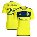 【公式グッズ】MLS ナッシュビル・SC ジマーマン レプリカ ユニフォーム Adidas(アディダス) メンズ イエロー (2025 Men's MLS Replica Player Jersey)