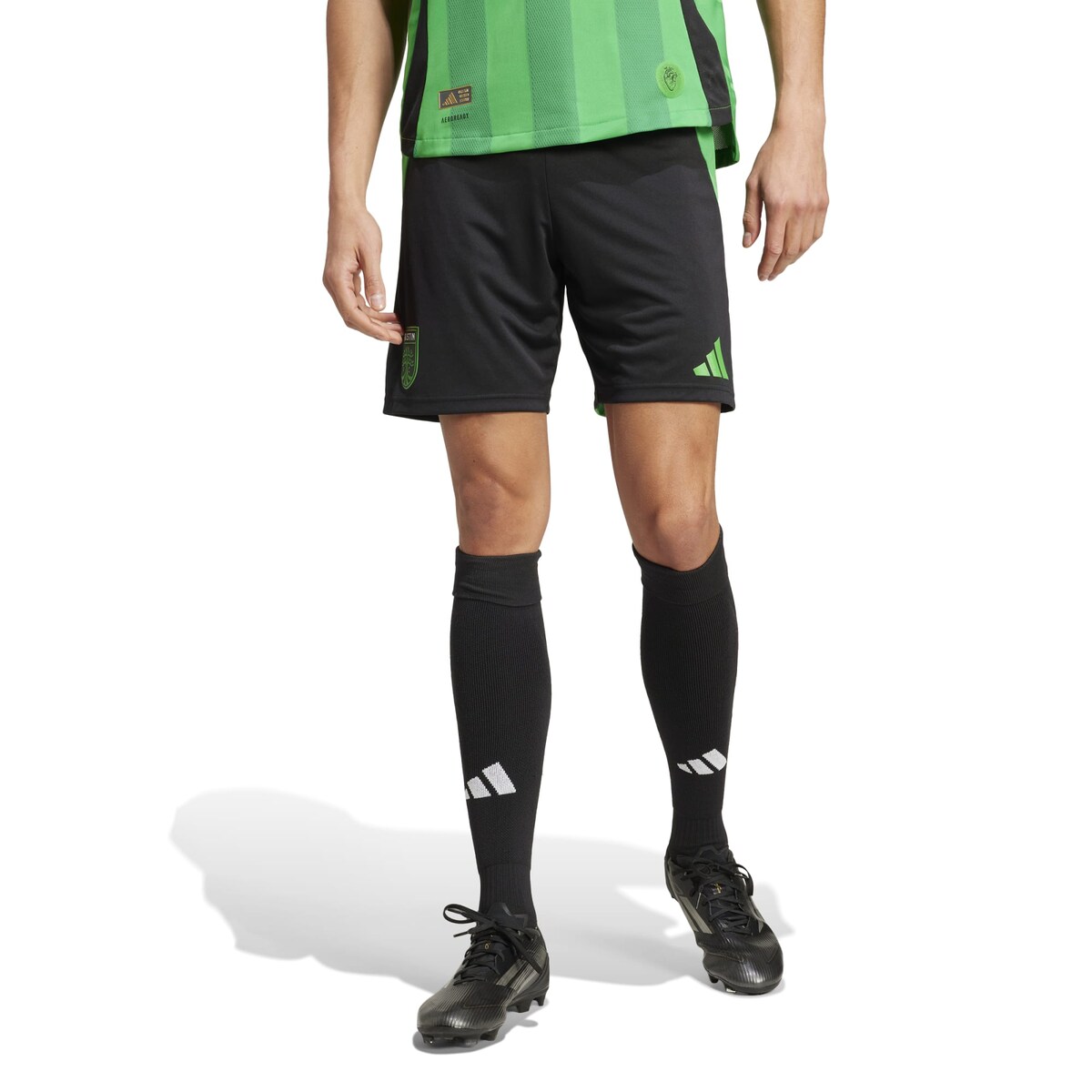 【公式グッズ】MLS オースティンFC サッカー用 ショーツ Adidas/アディダス メンズ ブラック (ADI Men's 2025 Authentic Short)