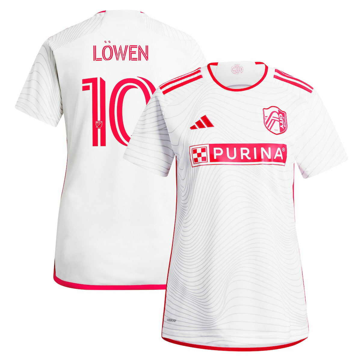【公式グッズ】MLS セントルイス・シティSC ルーエン レプリカ ユニフォーム Adidas/アディダス レディース ホワイト (2025 Women's M...