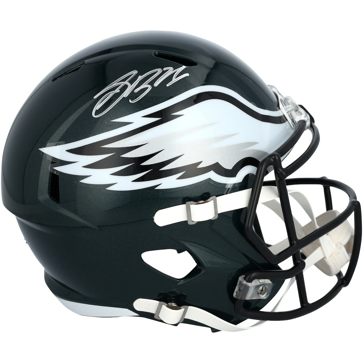 【公式シリアル番号付】NFL イーグルス サクオン・バークレー 直筆サイン ヘルメット Fanatics Authentic/ファナティクスオーセンティック (AUT 25 NFL CFP REP HELMET 45691)