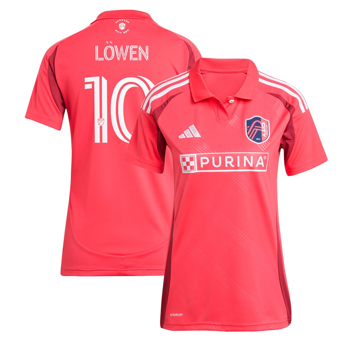 【公式グッズ】MLS セントルイス・シティSC ルーエン レプリカ ユニフォーム Adidas/アディダス レディース レッド (2025 Women's ML...