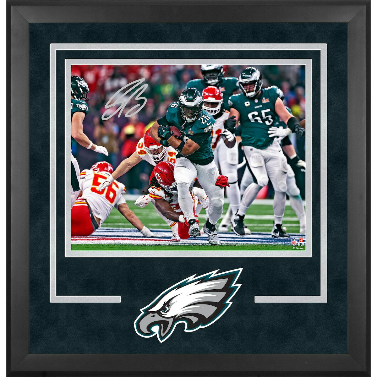 【公式シリアル番号付】NFL イーグルス サクオン・バークレー 直筆サイン フォト （16x20） Fanatics Authentic/ファナティクスオーセンティック (AUT 25 NFL CFP FR 16x20 PHOTO 45691)