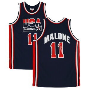 【公式シリアル番号付】NBA TEAM USA カール・マローン 直筆サイン ユニフォーム Fanatics Authentic/ファナティクスオーセンティック (AUT BK JERSEY 44932)