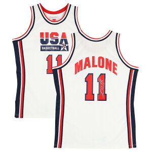 【公式シリアル番号付】NBA TEAM USA カール・マローン 直筆サイン ユニフォーム Fanatics Authentic/ファナティクスオーセンティック (AUT BK JERSEY 44932)