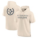 【公式グッズ】NFL スティーラーズ 半袖 パーカー Fanatics/ファナティクス メンズ クリーム (25 MENS Elements FUTURE GROUND LETTERING Signature SS HOOD)