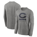 【公式グッズ】NFL ベアーズ 長袖 Tシャツ Nike/ナイキ メンズ ヘザーグレイ (EX 25 NFL Men's Nike Dri-FIT Cotton Team Issue LS Tee)(4)