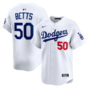 【公式グッズ】MLB ドジャース ムーキー・ベッツ ホーム リミテッド ユニフォーム Nike ナイキ メンズ ホワイト (2025 Nike Men's Lt...