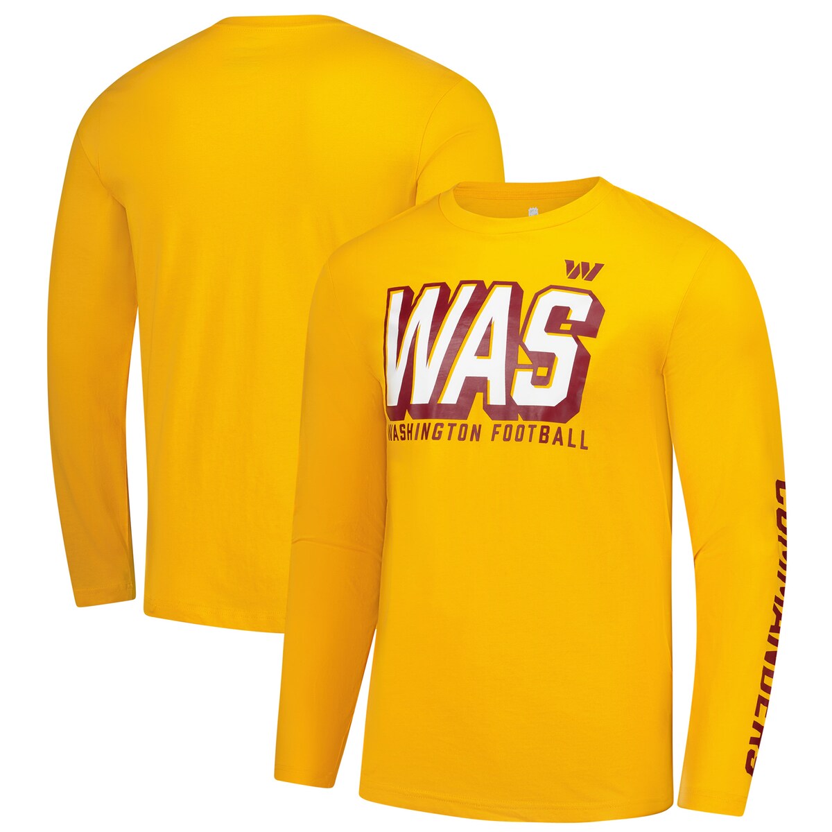 【公式グッズ】NFL コマンダーズ 長袖 Tシャツ Fanatics/ファナティクス メンズ ゴールド (EX 25 NFL Men's Cotton LS Tee - Component)