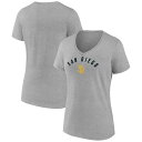 【公式グッズ】MLB パドレス Vネック Tシャツ Fanatics/ファナティクス レディース グレイ (EX 25 MLB Summer Promo Buy...