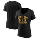 【公式グッズ】NFL スティーラーズ Vネック TシャツFanatics/ファナティクス レディース ブラック (EX 25 NFL Training Camp...