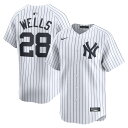 【公式グッズ】MLB ヤンキース タイラー・オースティン・ウェルズ ホーム リミテッド ユニフォーム Nike ナイキ メンズ ホワイト (2025 Nike Men's Ltd Players Jerseys - FTF NTP Master Style)