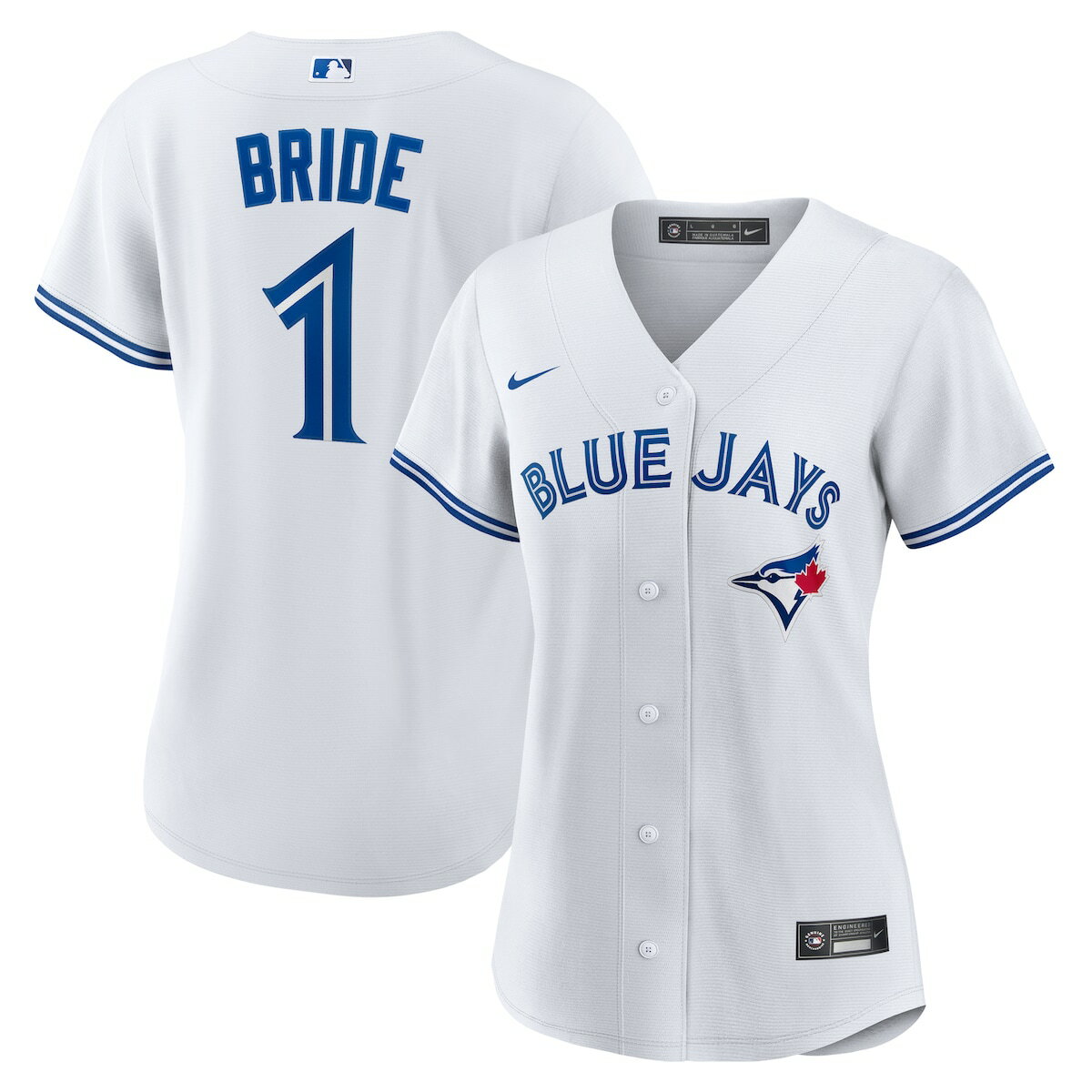 【公式グッズ】MLB ブルージェイズ ホーム ユニフォーム (レプリカ) Nike ナイキ レディース ホワイト (Nike Women's Replica Jersey Home Personalized)