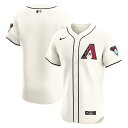 【公式グッズ】MLB ダイヤモンドバックス エリート ユニフォーム Nike/ナイキ メンズ クリーム (Nike Mens Elite Blank Jersey w/ Team Patch)