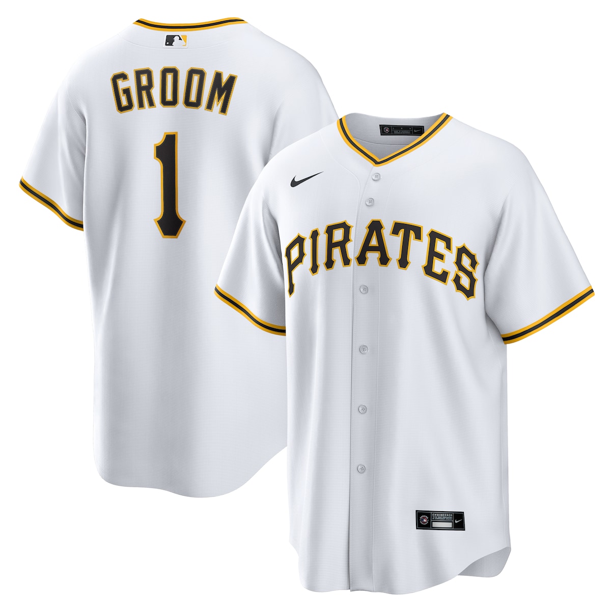 【公式グッズ】MLB パイレーツ ホーム ユニフォーム （レプリカ） Nike/ナイキ メンズ ホワイト (Nike Men's Replica Jersey Home Personalized)