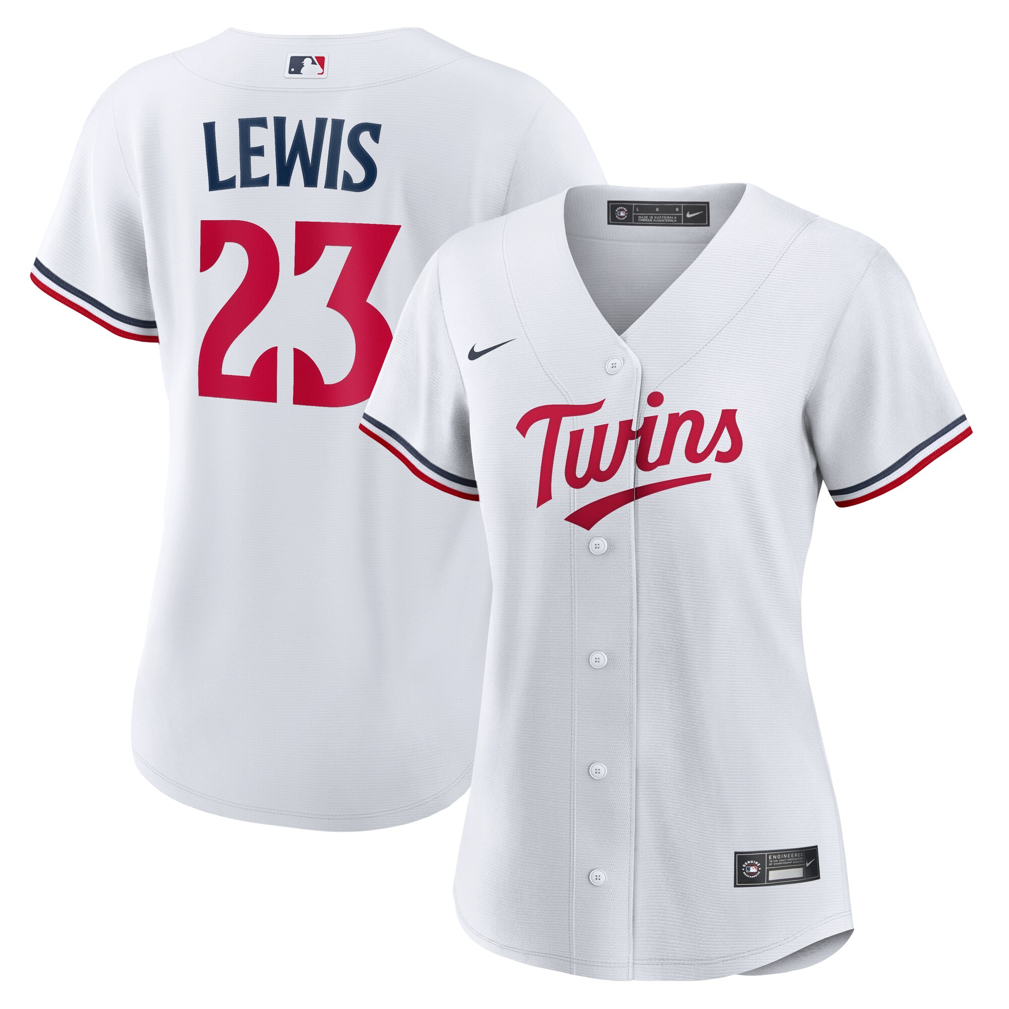 エントリーでポイント 5倍【公式グッズ】MLB ツインズ ロイス・ルイス ホーム ユニフォーム （レプリカ） Nike ナイキ レディース ホワイト (Women's Nike 1.0 Replica Player Jersey)
