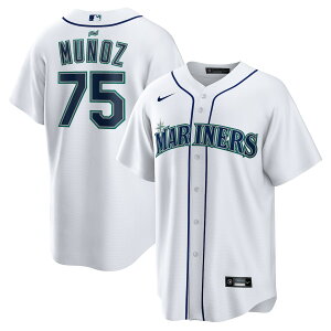【公式グッズ】MLB マリナーズ アンドレス・ムニョス ホーム ユニフォーム (レプリカ) Nike/ナイキ メンズ ホワイト (Men's Nike 1.0 Replica Player Jersey)