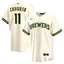 【公式グッズ】MLB ブルワーズ ジャクソン・チョウリオ ホーム ユニフォーム (レプリカ) Nike ナイキ メンズ クリーム (Men's Nike 1.0...