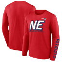 エントリーでポイント 5倍【公式グッズ】NFL ペイトリオッツ 長袖 Tシャツ Fanatics(ファナティクス) メンズ レッド (EX 25 NFL Men's Cotton LS Tee - Component)(4)