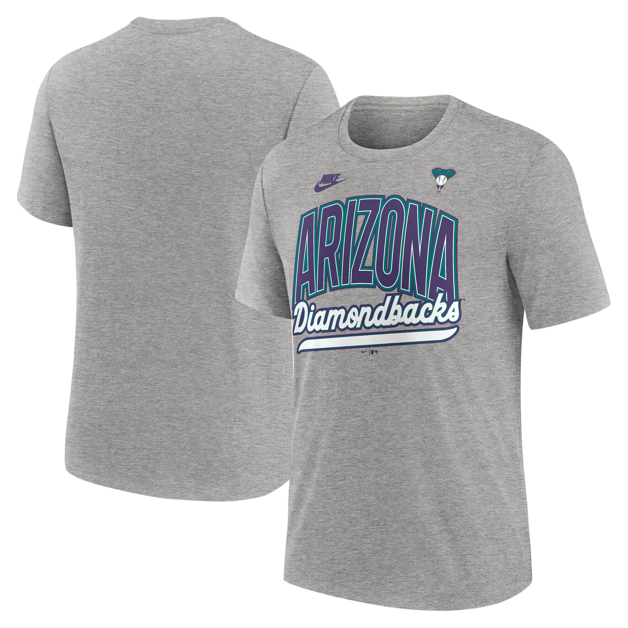 MLB ダイヤモンドバックス Tシャツ Nike/ナイキ メンズ ヘザーグレイ (Men's Nike Cooperstown Retro Triblend Tee)