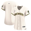 【公式グッズ】MLB ブルワーズ ホーム リミテッド ユニフォーム Nike/ナイキ レディース クリーム (2025 Women's Limited Blank Jerseys)