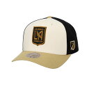 【公式グッズ】MLS LAFC アジャスタブル キャップ Mitchell & Ness/ミッチェル&ネス メンズ クリーム (MNC S25 Men's Brushed Off Snap)