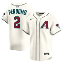 【公式グッズ】MLB ダイヤモンドバックス ヘラルド・ペルドモ ホーム リミテッド ユニフォーム Nike/ナイキ メンズ クリーム (2025 Nike Men's Ltd Players Jerseys - FTF NTP Master Style)