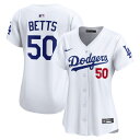 【公式グッズ】MLB ドジャース ムーキー・ベッツ ホーム リミテッド ユニフォーム Nike/ナイキ レディース ホワイト (2025 Nike Women'...