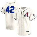 【公式グッズ】MLB ダイヤモンドバックス ジャッキー・ロビンソンデー リミテッド ユニフォーム Nike/ナイキ メンズ クリーム (2025 JR DAY Men's Limited Jersey)