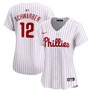 【公式グッズ】MLB フィリーズ カイル・シュワーバー ホーム リミテッド ユニフォーム Nike/ナイキ レディース ホワイト (2025 Nike Women's Ltd Players Jerseys - FTF NTP Master Style)