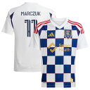 【公式グッズ】MLS ソルトレイク ドミニク・マルチュク レプリカ ユニフォーム Adidas(アディダス) メンズ ホワイト (2025 Men's MLS Replica Player Jersey)