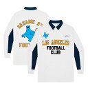 【公式グッズ】MLS LAFC ポロシャツ Peace Collective ユース・ジュニアサイズ クリーム (PCL S25 Youth MLS x Sesame Street Rugby LS Polo)