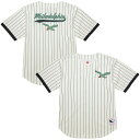 【公式グッズ】NFL イーグルス シャツ Mitchell & Ness/ミッチェル&ネス メンズ クリーム (NFL FINAL SECONDS STRIPED MESH BF VINTAGE LOGO)