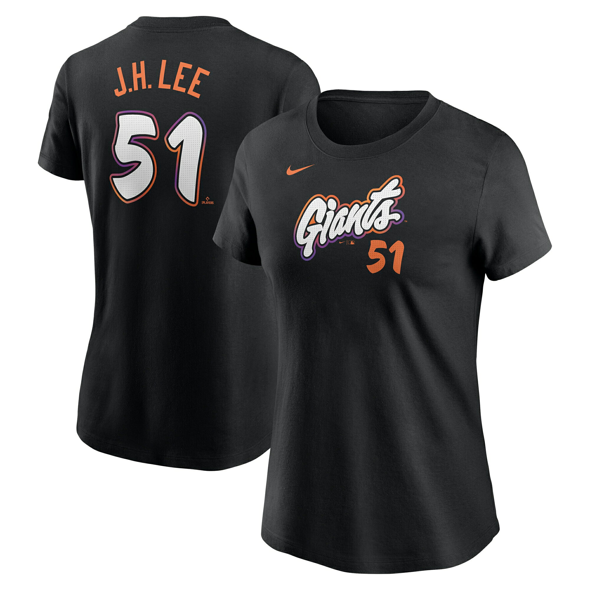 【公式グッズ】MLB ジャイアンツ チョン・フーリ Tシャツ Nike ナイキ レディース アンスラサイト (Nike Fuse N&N Women's City Connect 2.0)