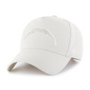 【公式グッズ】NFL チャージャーズ アジャスタブル キャップ '47 /フォーティーセブン メンズ クリーム (NFL Ballpark Offside Pinch Front Structured Adjustable)
