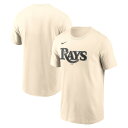 【公式グッズ】MLB レイズ Tシャツ Nike/ナイキ メンズ クリーム (Men's Nike Camo Team Front Cotton Tee)