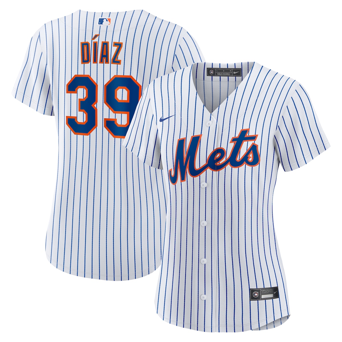 エントリーでポイント 5倍【公式グッズ】MLB メッツ エドウィン・ディアス ユニフォーム Nike ナイキ レディース ホワイト (Women's Nike 1.0 Replica Player Jersey)