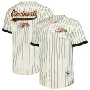 【公式グッズ】NFL ベンガルズ シャツ Mitchell & Ness/ミッチェル&ネス メンズ クリーム (NFL FINAL SECONDS STRIPED MESH BF VINTAGE LOGO)