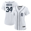 【公式グッズ】MLB タイガース ジェイク・ロジャーズ ホーム ユニフォーム (レプリカ) Nike/ナイキ レディース ホワイト (Women's Nike 1.0 Replica Player Jersey)